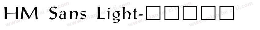 HM Sans Light字体转换